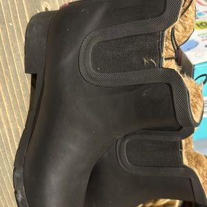 Chooka Women's Waterproof  Black Ankle Boots Faux Fur 8